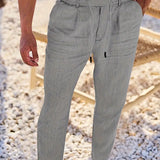 NICHOLS | HLAČE LANENE S UŽETOM