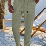 NICHOLS | HLAČE LANENE S UŽETOM