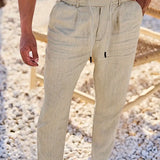 NICHOLS | HLAČE LANENE S UŽETOM