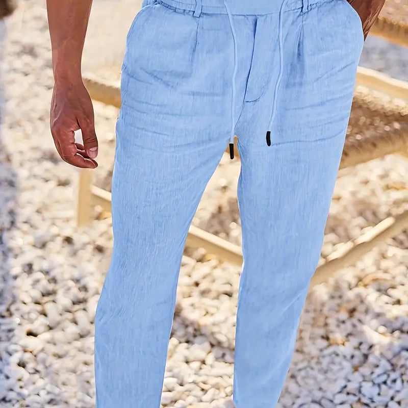 NICHOLS | HLAČE LANENE S UŽETOM