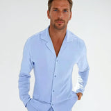 Luca | Svijetloplava lanena košulja Lagana