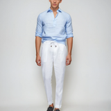 Dalma | Ljetna svijetloplava lanena bluzica