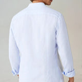 Lilla | Svijetloplava lanena košulja s ovratnikom