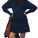 Pleteni kaput s kutnim dizajnom