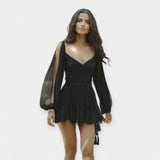 Romantična kratka rukava haljina