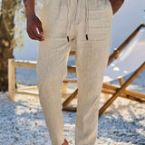 NICHOLS | HLAČE LANENE S UŽETOM