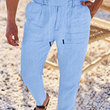 NICHOLS | HLAČE LANENE S UŽETOM