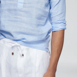 Dalma | Ljetna svijetloplava lanena bluzica